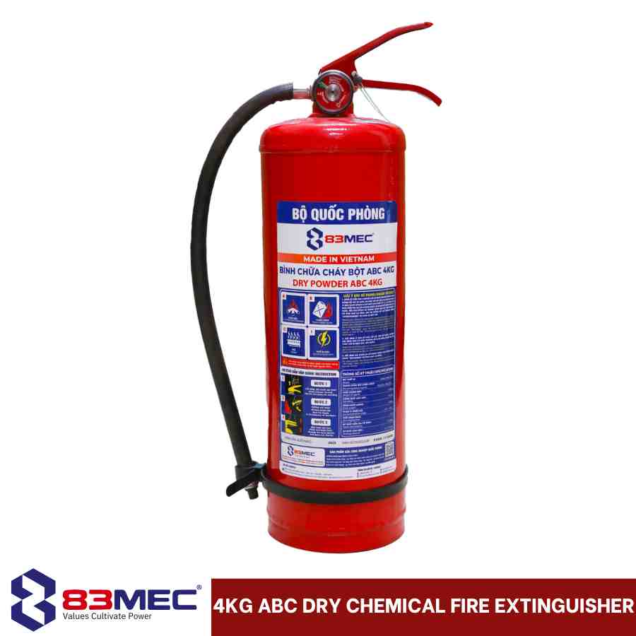 4Kg ABC Dry Chemical Fire Extinguisher
