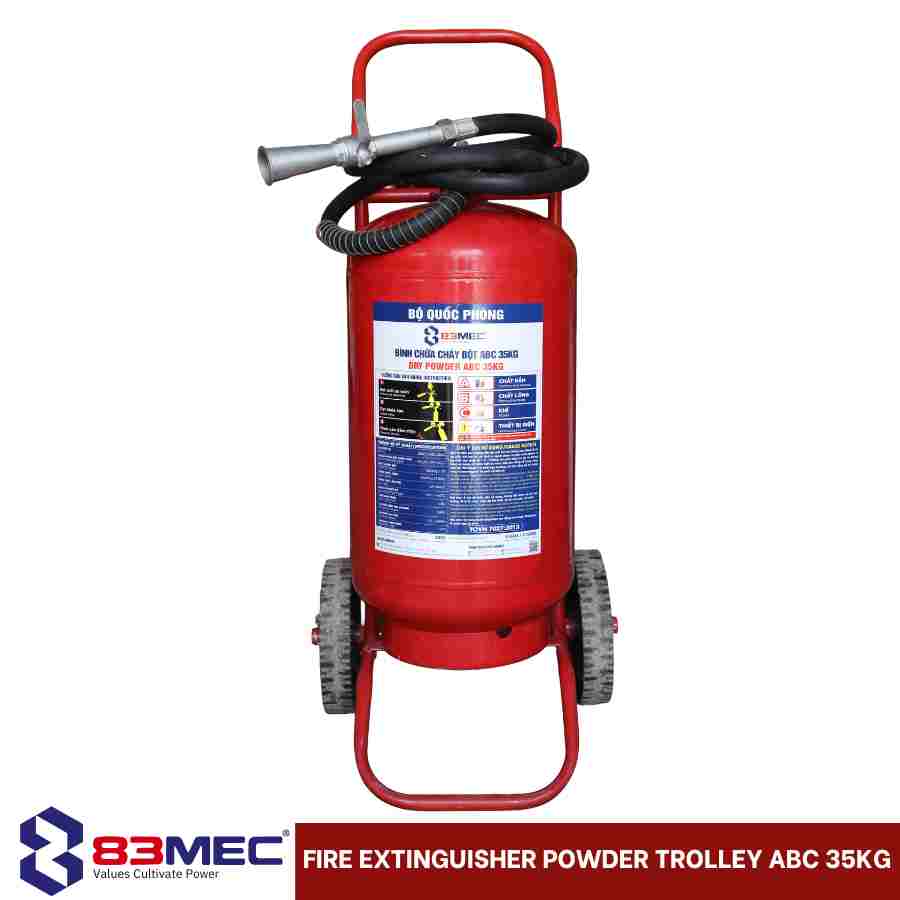 Fire Extinguisher Powder Trolley ABC 35Kg.