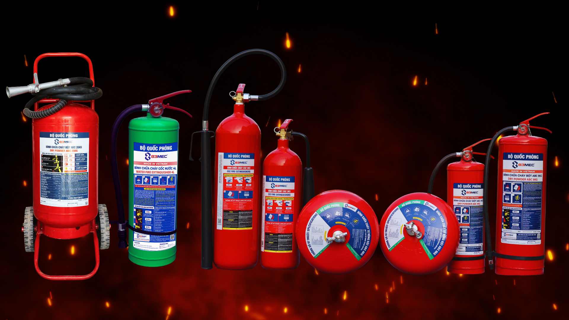 bình chữa cháy Bộ Quốc Phòng