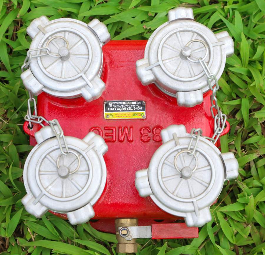 họng tiếp nước 4 cửa 83MEC Bộ Quốc Phòng
