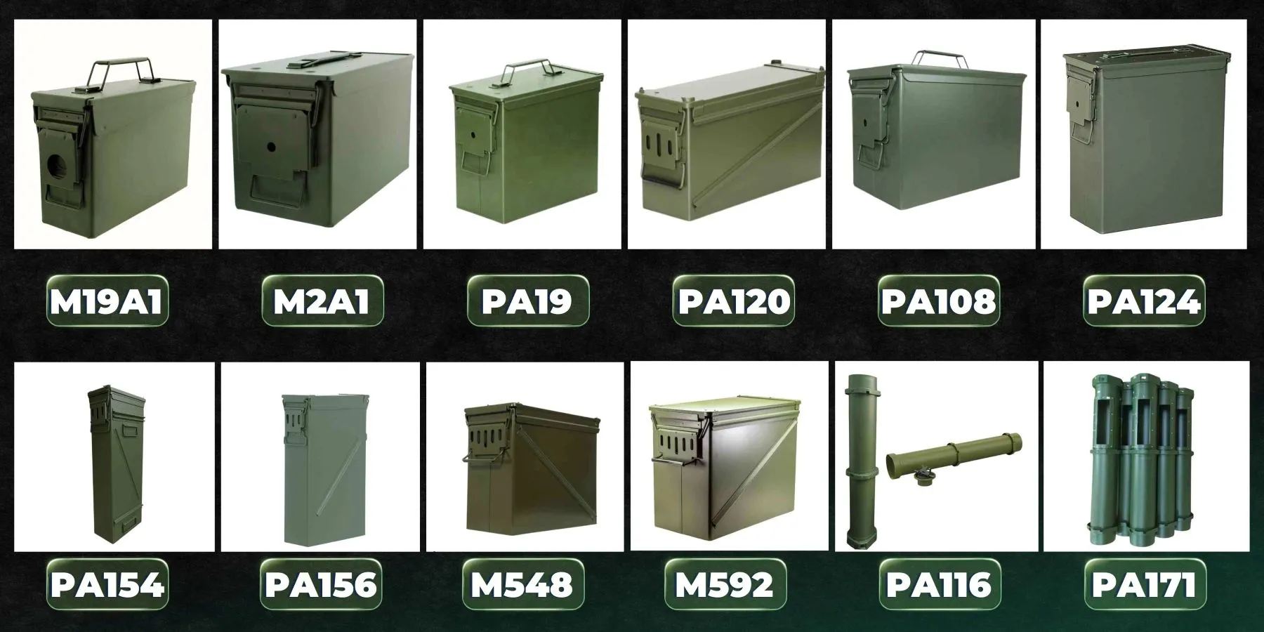 Hộp sắt kiểu quân dụng Military Ammo Cans Export