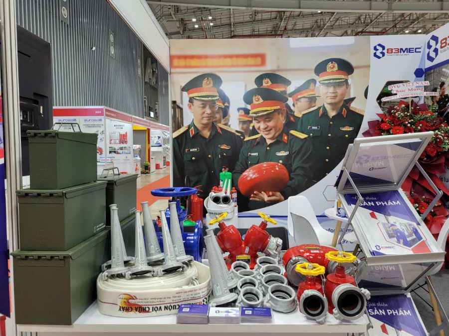 các sản phẩm pccc 83MEC - Bộ Quốc Phòng được trưng bày đa dạng tại Secutech 2025_3