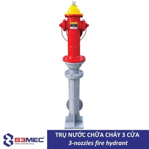 Trụ nước chữa cháy 3 cửa 3-nozzles fire hydrant 83MEC