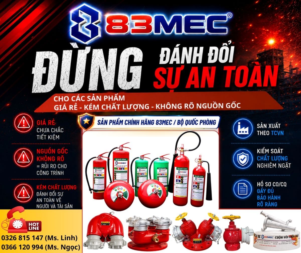 Sản phẩm PCCC 83MEC Bộ Quốc Phòng